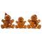 Glitzhome® 90.5"L Lighted Christmas 2D Fabric Gingerbread Family Outdoor Decor Set